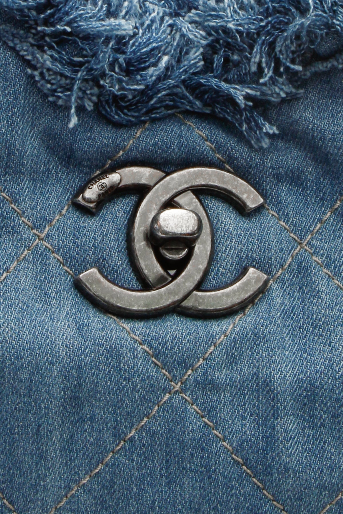 Quilted Denim Hobo Bag - Light Blue - image 6