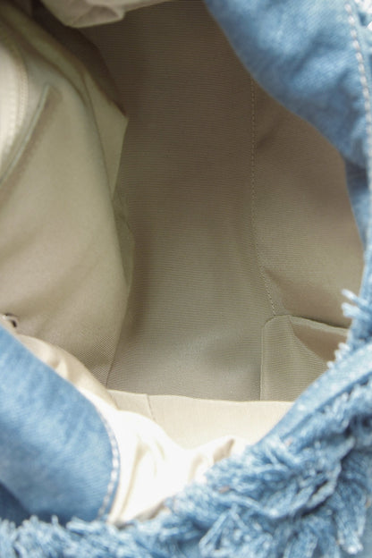 Quilted Denim Hobo Bag - Light Blue - image 8
