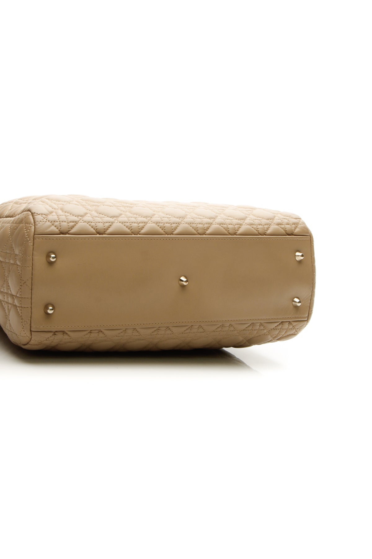 Cannage Large Shopping Tote Bag - Beige - image 4