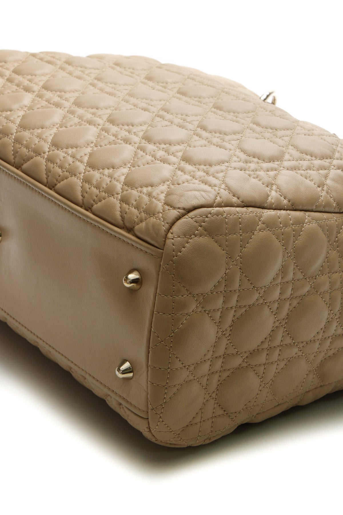 Cannage Large Shopping Tote Bag - Beige - image 5