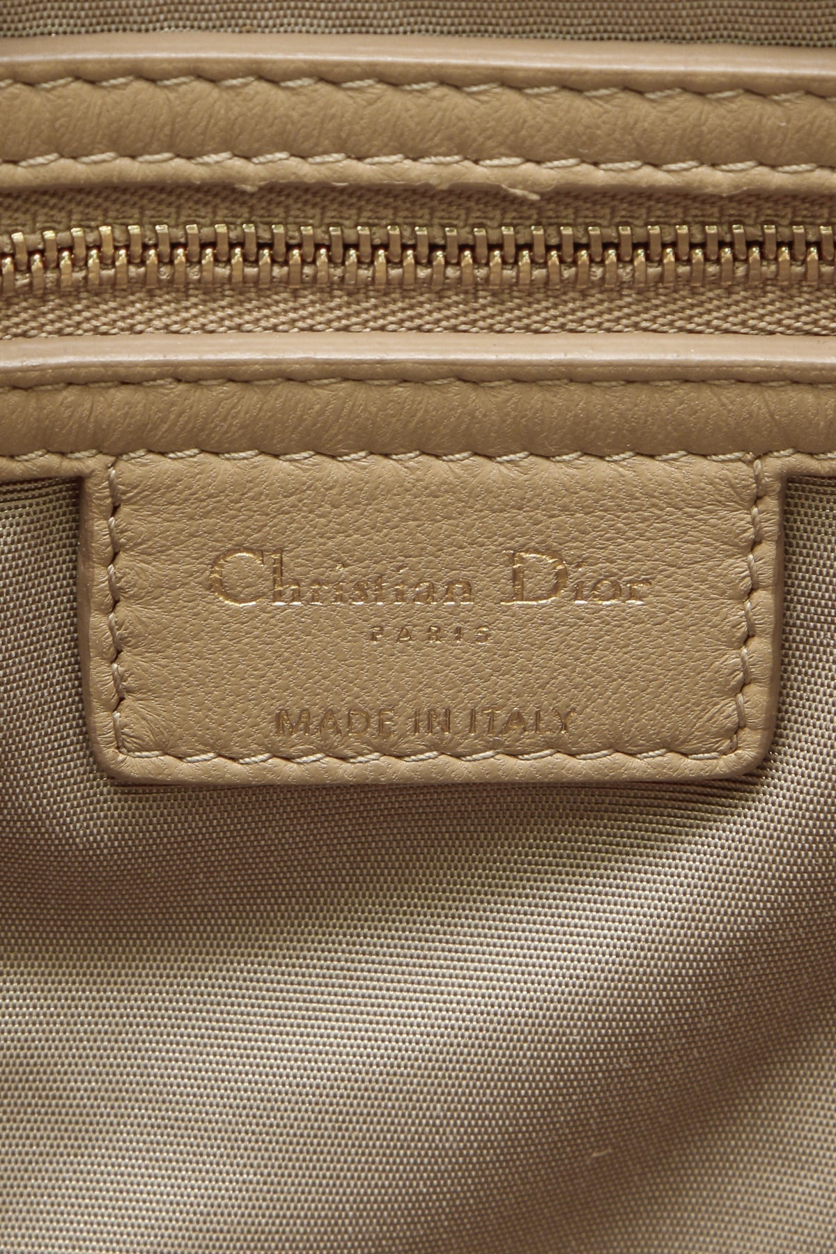 Cannage Large Shopping Tote Bag - Beige - image 9