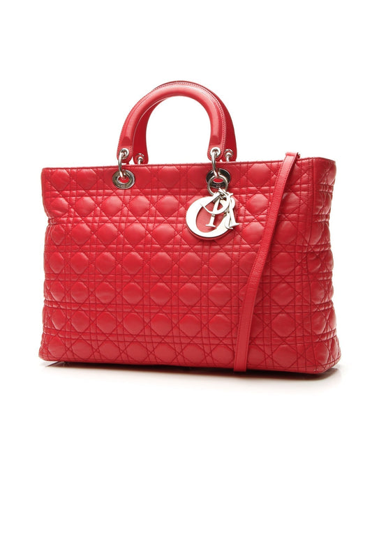 Cannage XL Lady Dior Bag - Red - image 1