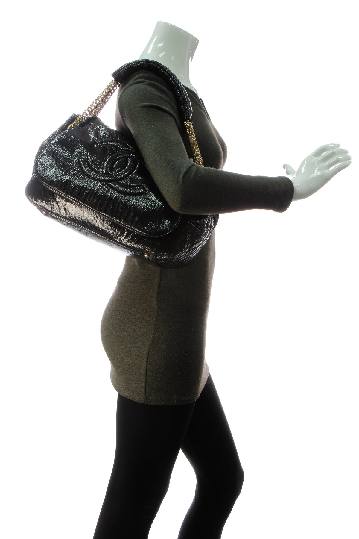 Rock & Chain Accordion Bag - Black - image 2