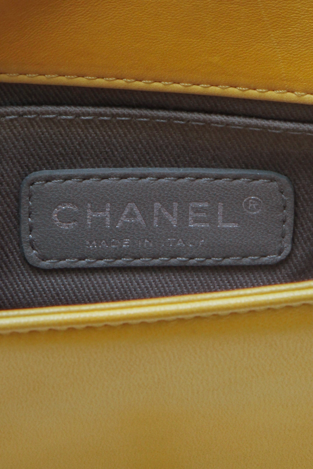 Chanel Velvet Mini Boy Bag - Yellow - photo 12
