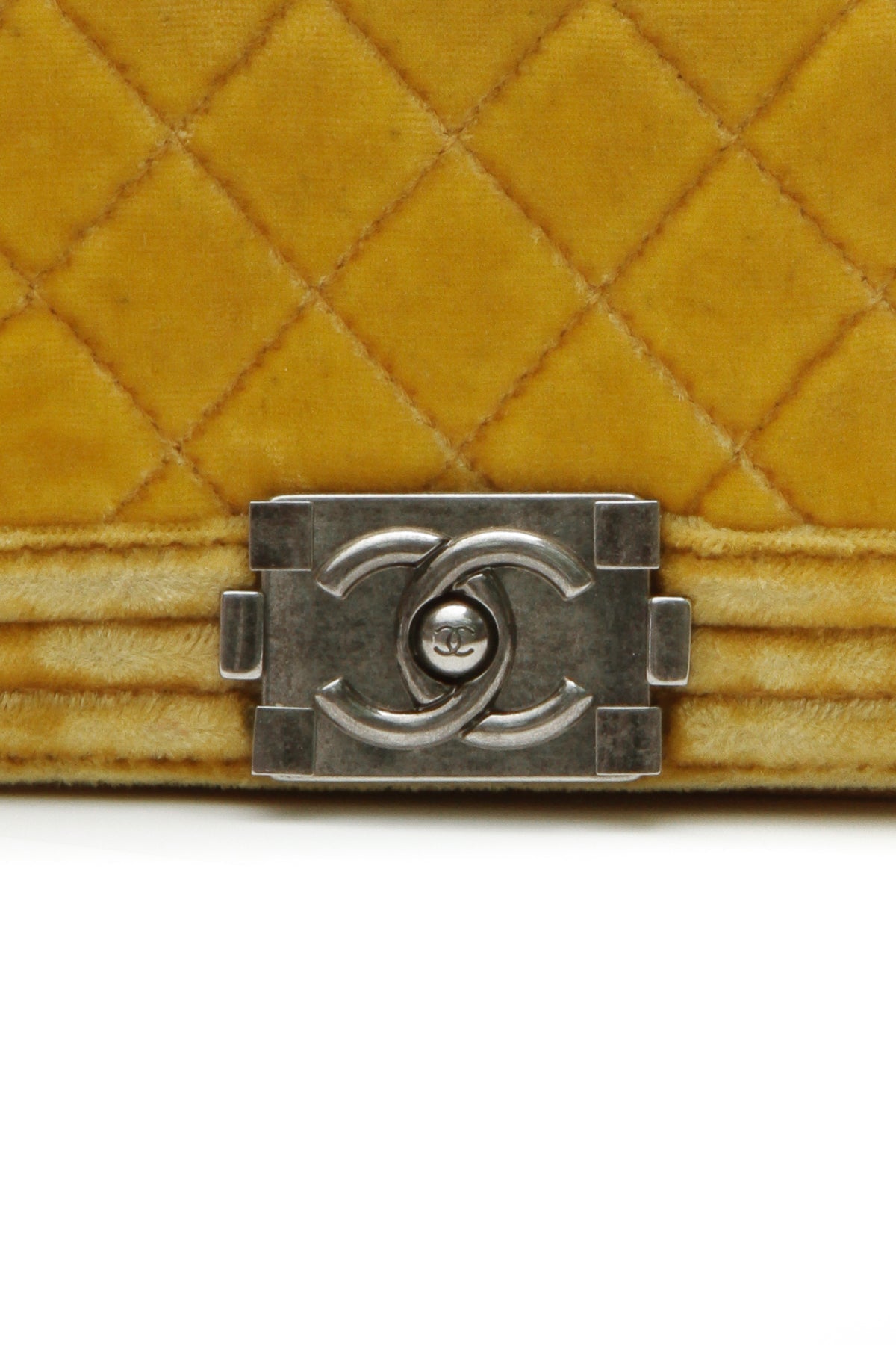 Chanel Velvet Mini Boy Bag - Yellow - photo 9
