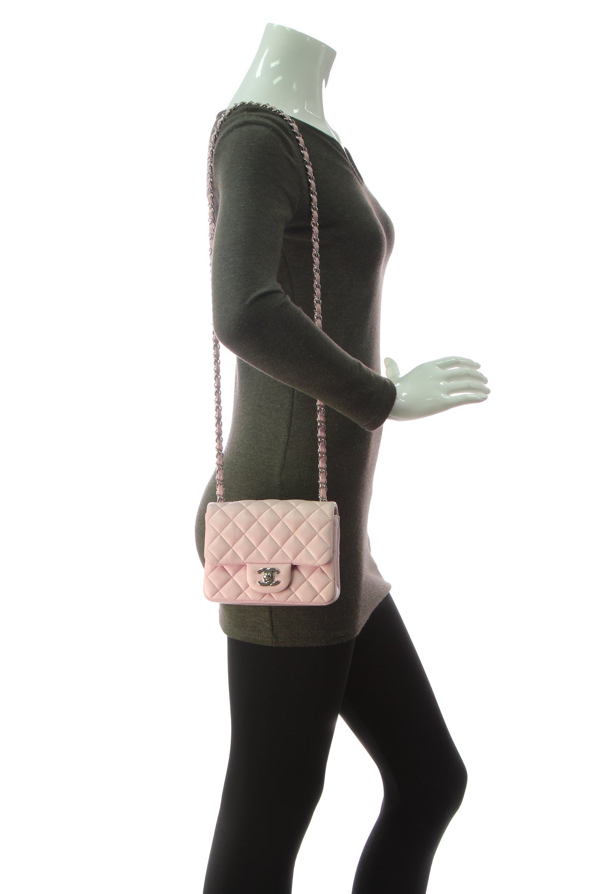 Mini Square Flap Bag - Light Pink - image 2