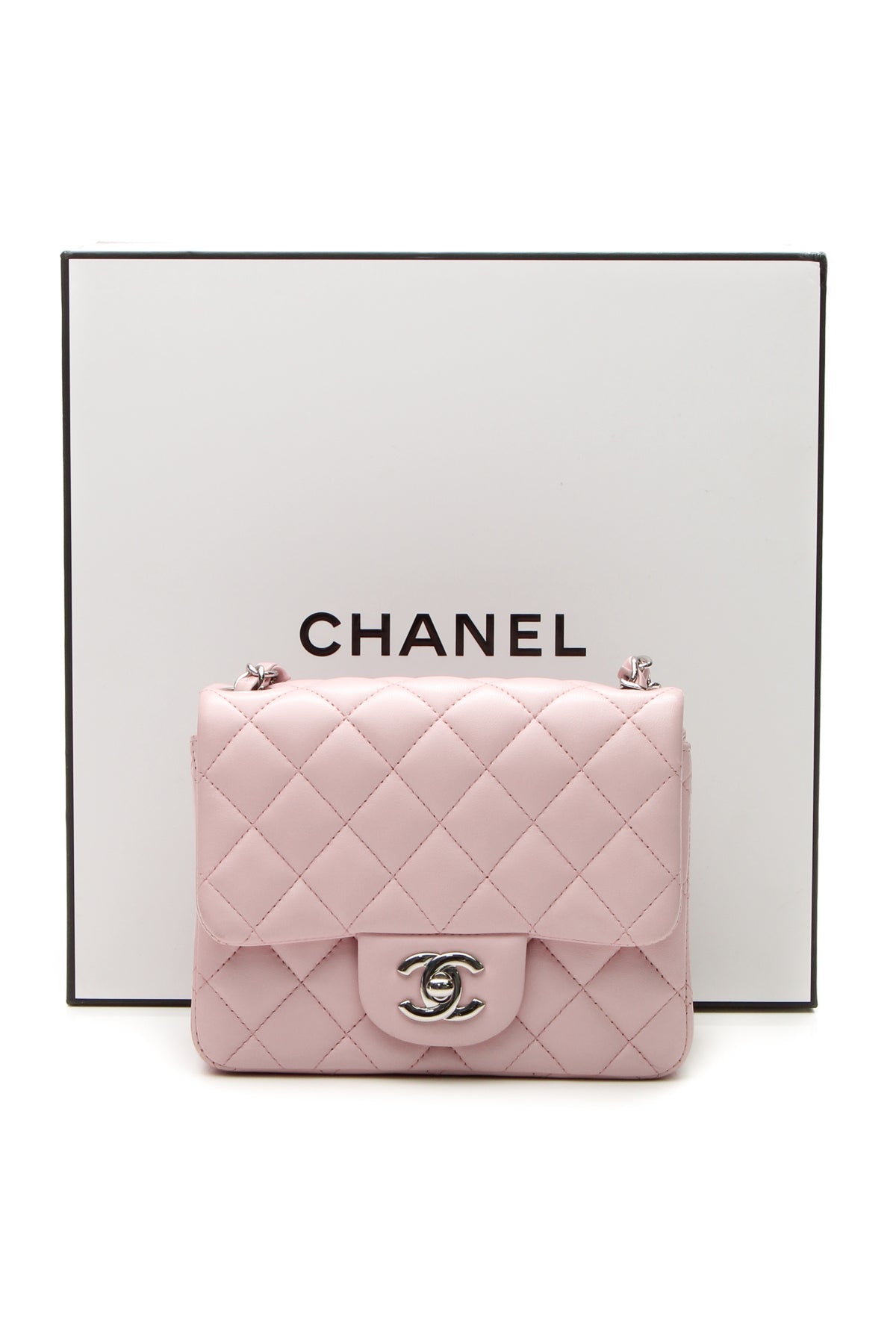 Mini Square Flap Bag - Light Pink - image 13