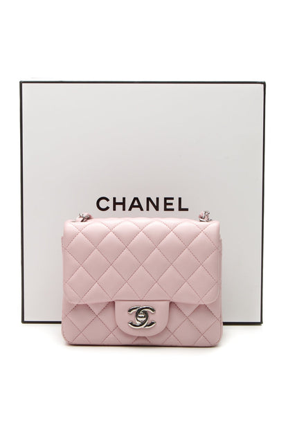 Mini Square Flap Bag - Light Pink - image 13