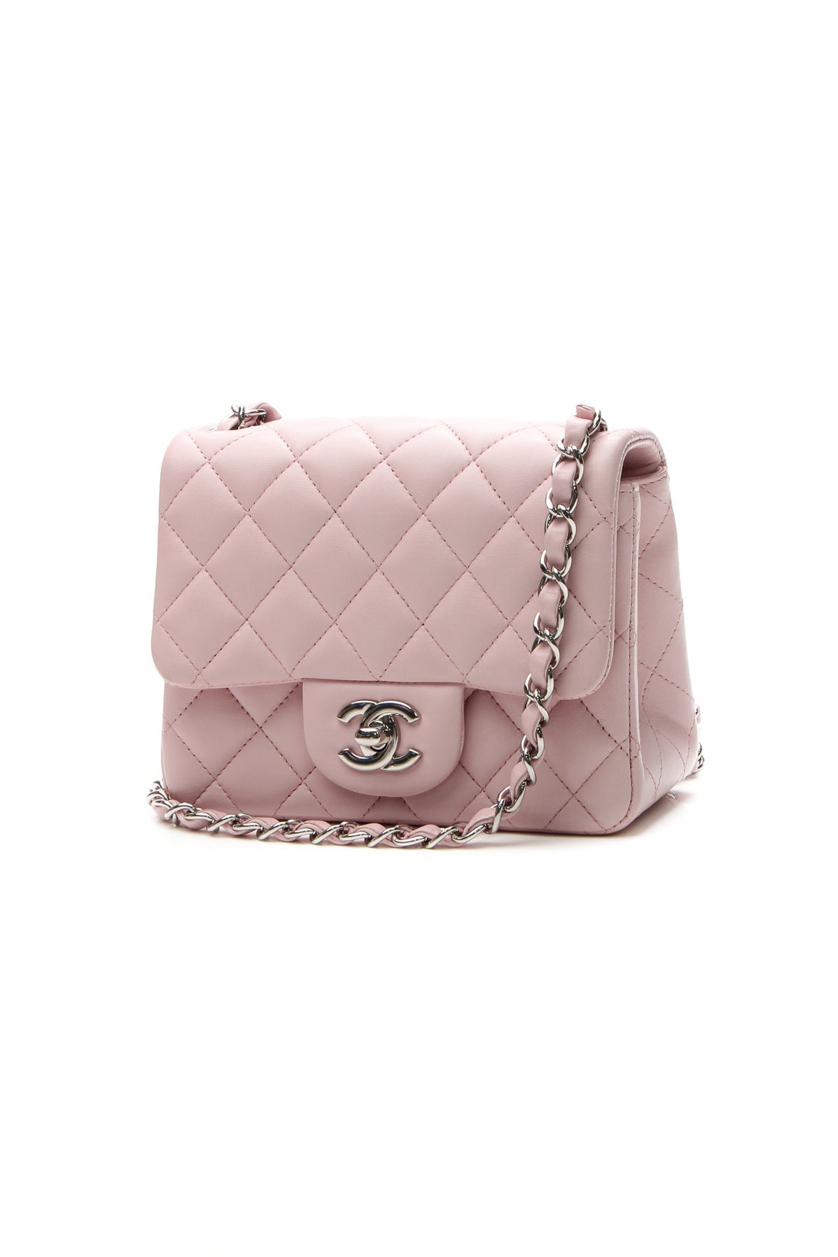 Mini Square Flap Bag - Light Pink - image 1