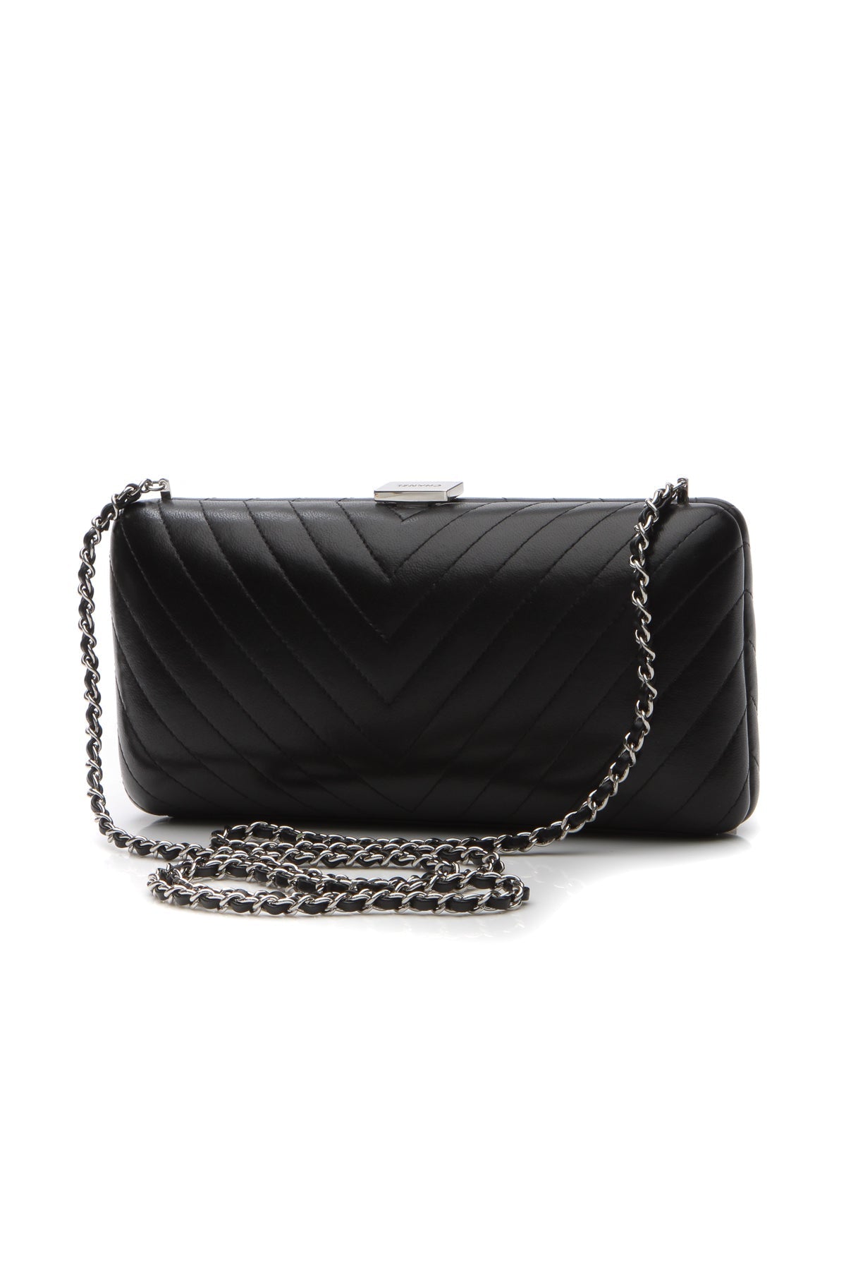 Chain Fringe Evening Bag - Black - image 3