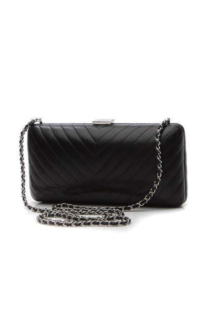Chain Fringe Evening Bag - Black - image 3