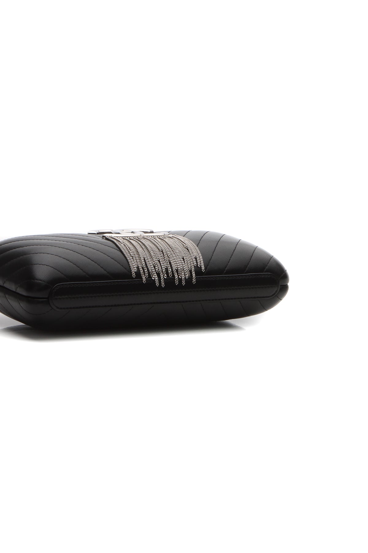 Chain Fringe Evening Bag - Black - image 4
