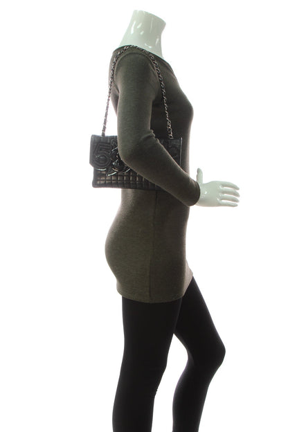 Camellia No.5 Flap Shoulder Bag - Black - image 2