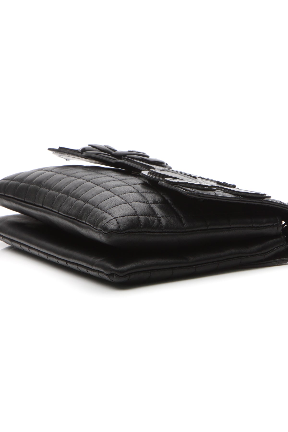 Camellia No.5 Flap Shoulder Bag - Black - image 5