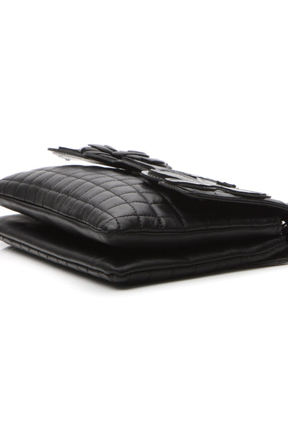Camellia No.5 Flap Shoulder Bag - Black - image 5