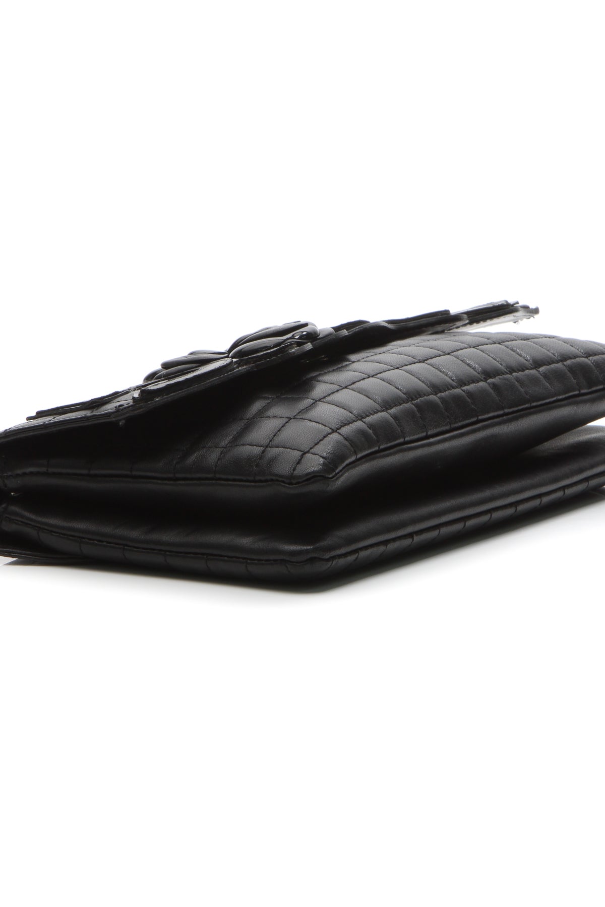 Camellia No.5 Flap Shoulder Bag - Black - image 6