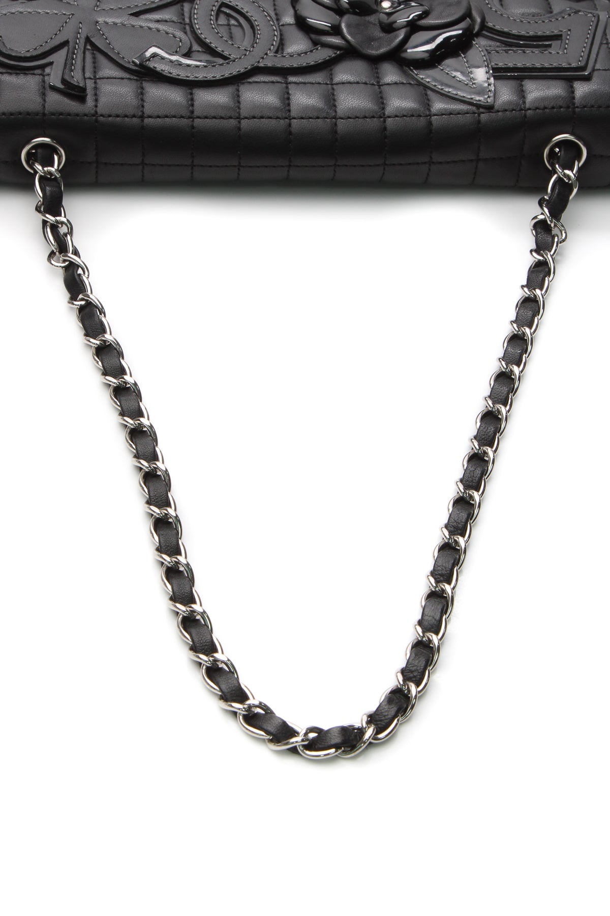 Camellia No.5 Flap Shoulder Bag - Black - image 7