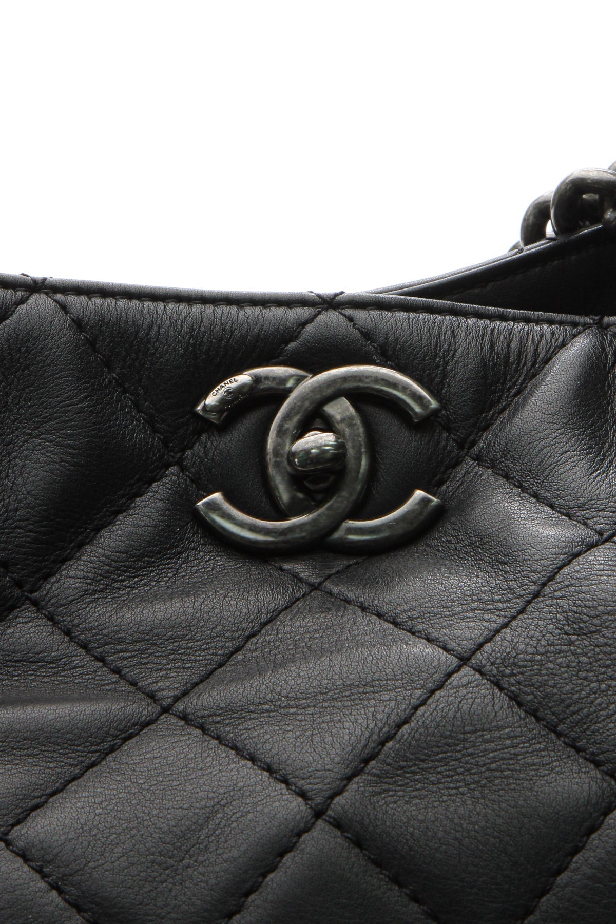 Two-Way Chain Tote Bag - Black - image 6