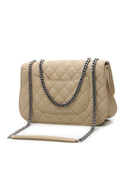 Accordion Flap Bag - Beige - image 3