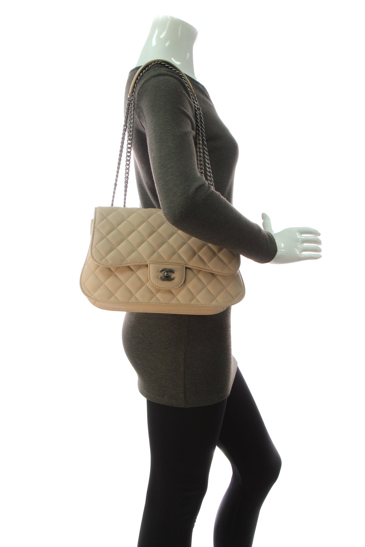 Accordion Flap Bag - Beige - image 2
