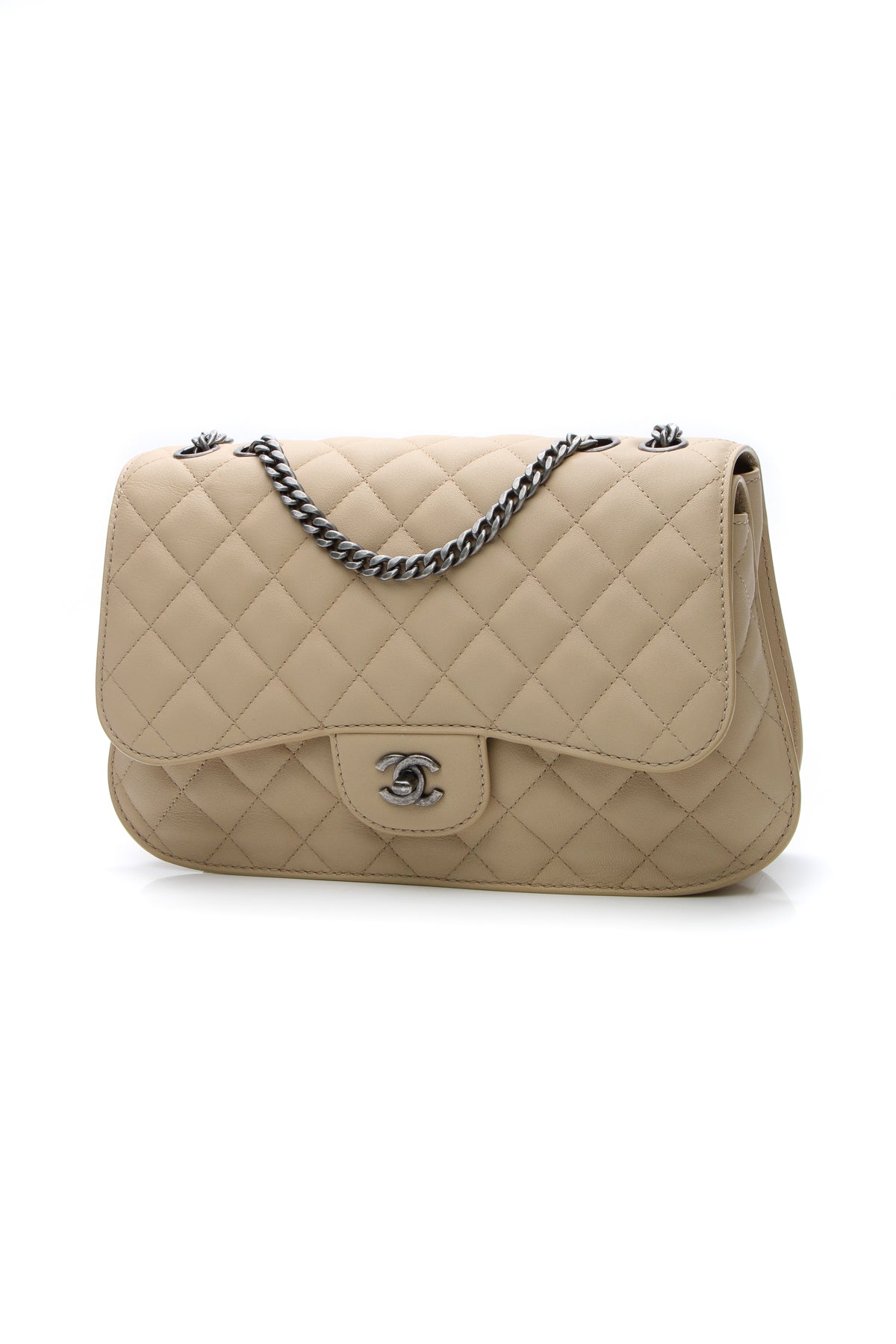 Accordion Flap Bag - Beige - image 1
