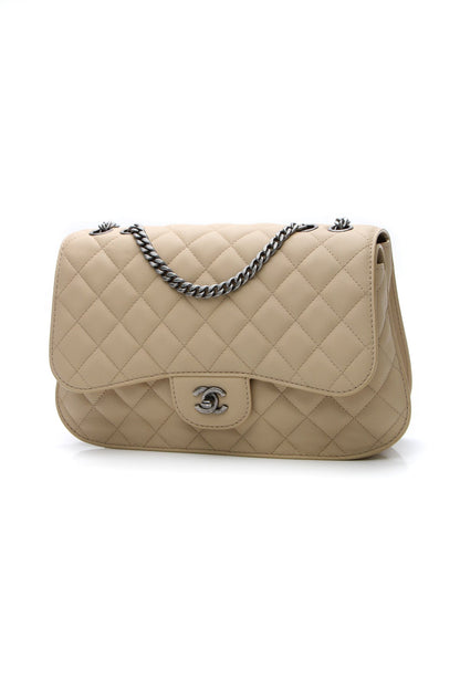 Accordion Flap Bag - Beige - image 1