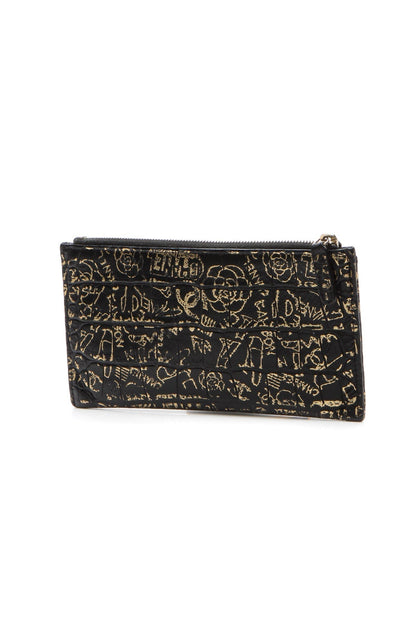 Paris-New York 2.55 Reissue Graffiti Print Pouch - Black/Gold - image 2