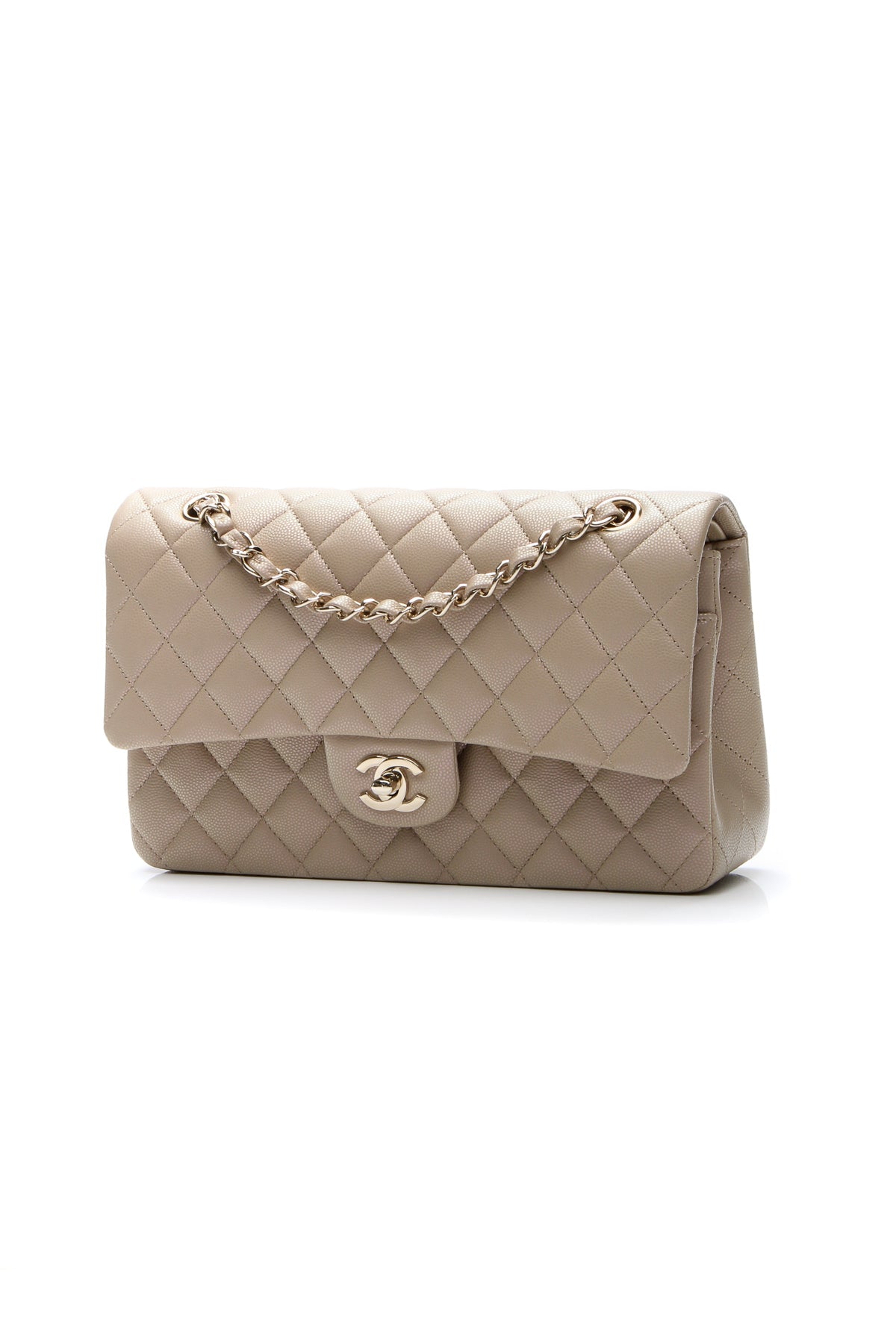 Chanel Iridescent Classic Medium Double Flap Bag - Dark Beige - photo 1