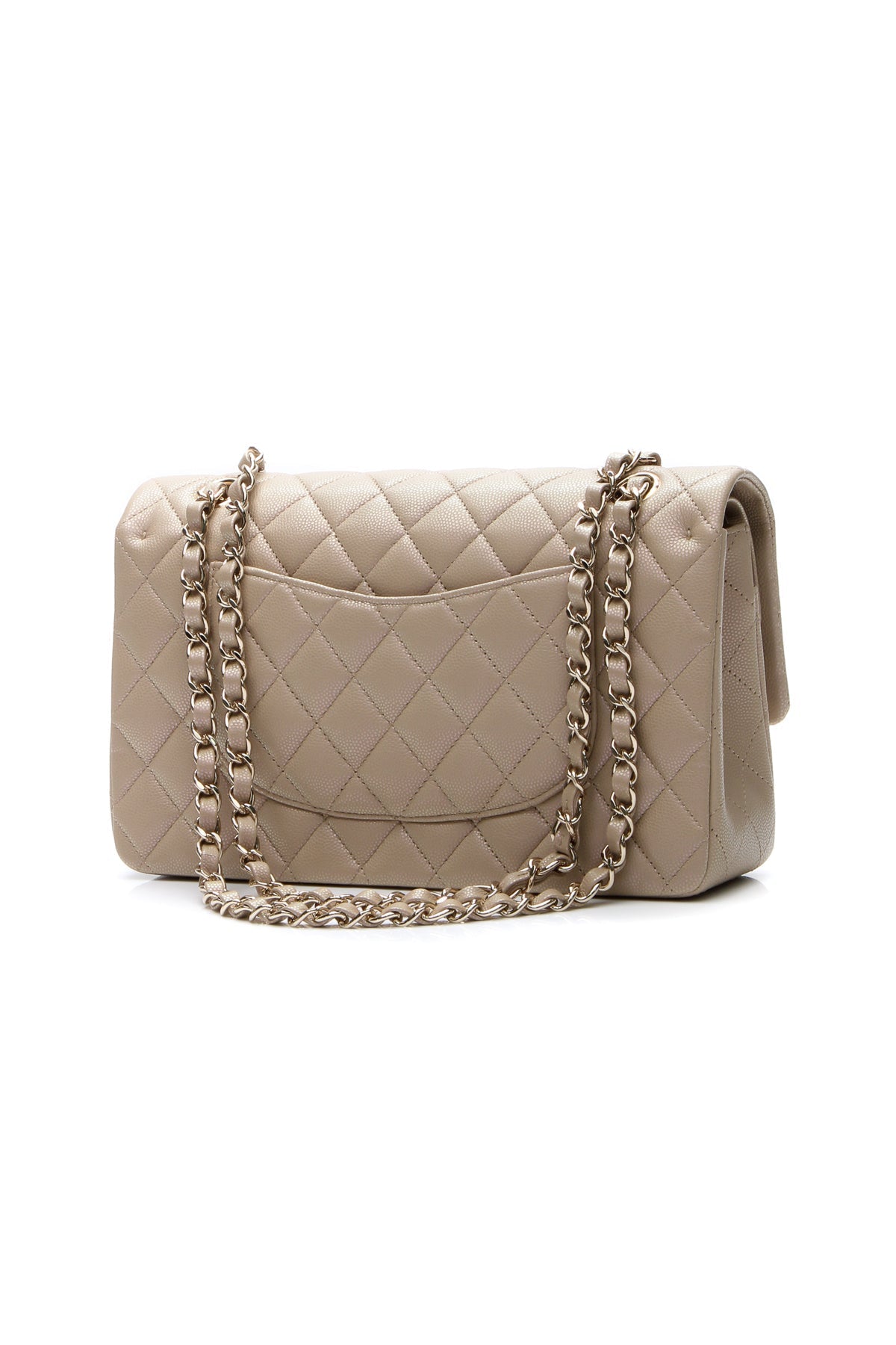 Chanel Iridescent Classic Medium Double Flap Bag - Dark Beige - photo 3