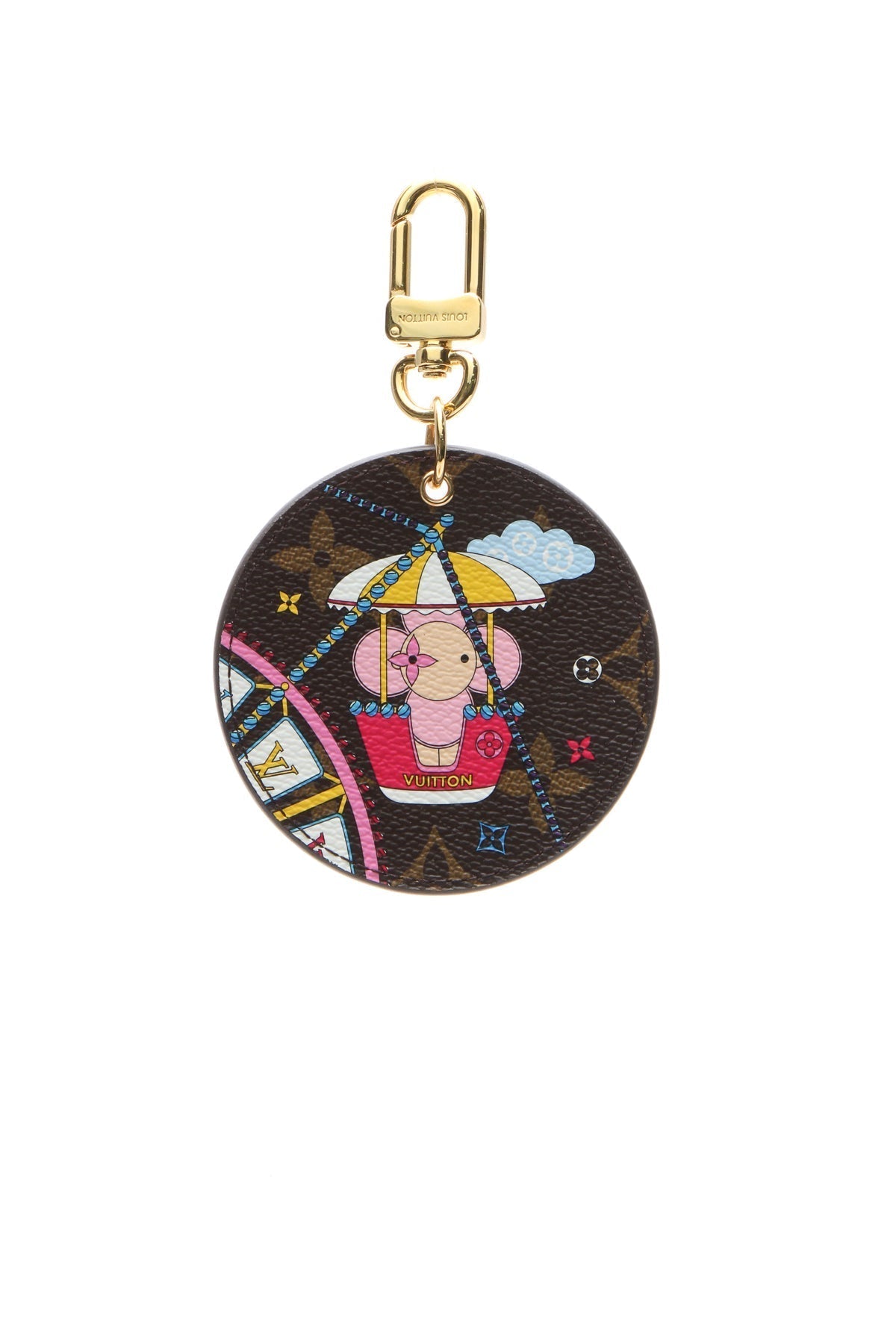 Big Wheel Bag Charm - Monogram/Rose Ballerine - image 1