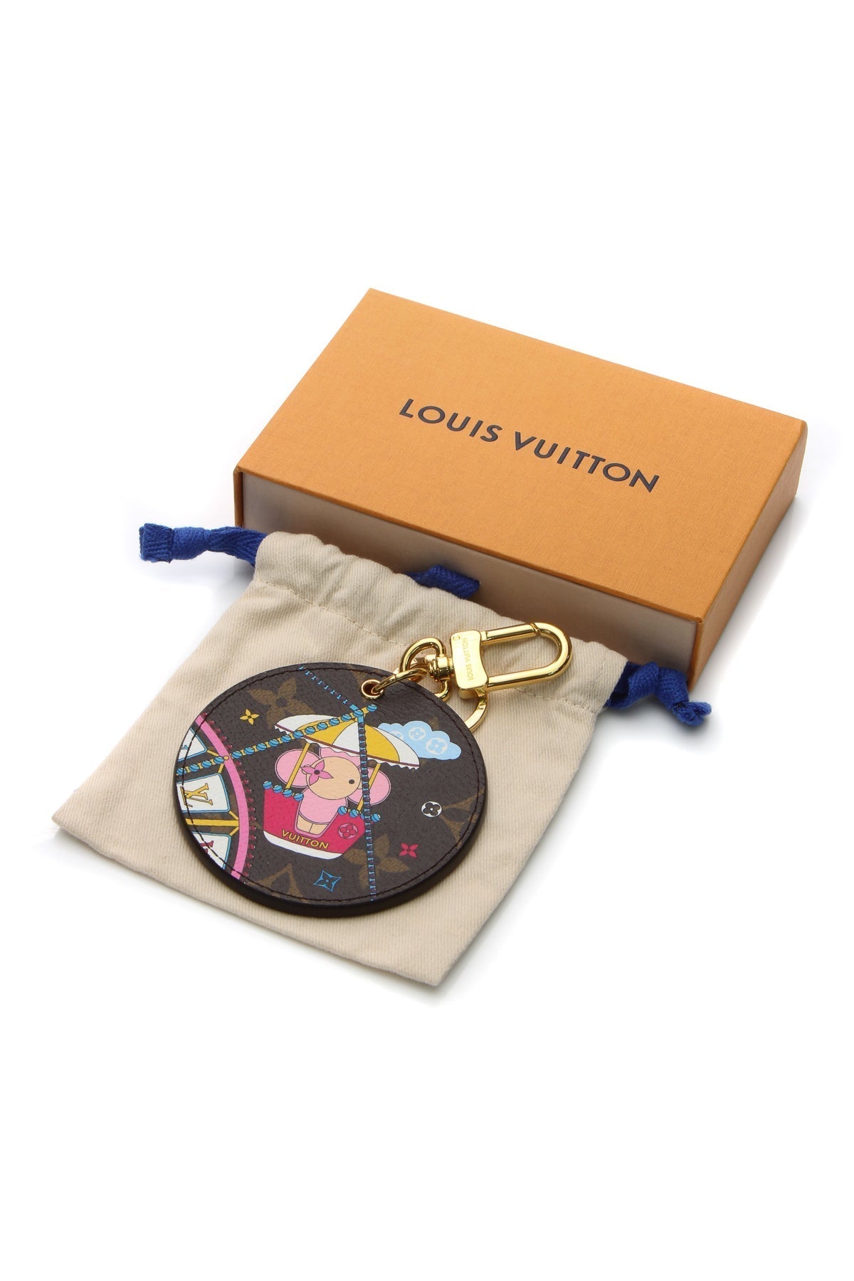 Big Wheel Bag Charm - Monogram/Rose Ballerine - image 4