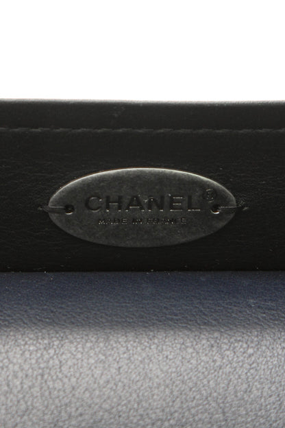 Bi-Color Medium Shopping Bag - Navy/Black - image 9