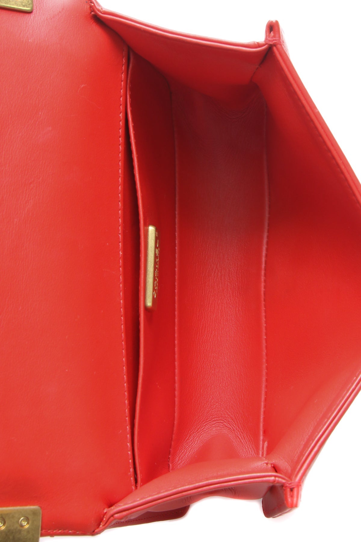 Shiny Python Small Boy Bag - Red - image 8