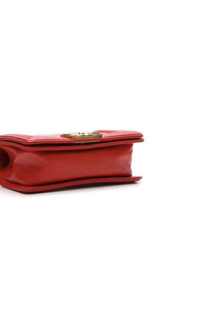 Shiny Python Small Boy Bag - Red - image 4