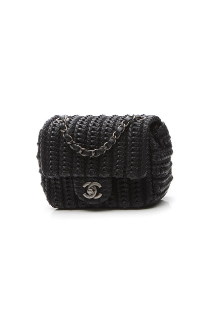 Chanel Crochet Small Flap Bag - Black - photo 1