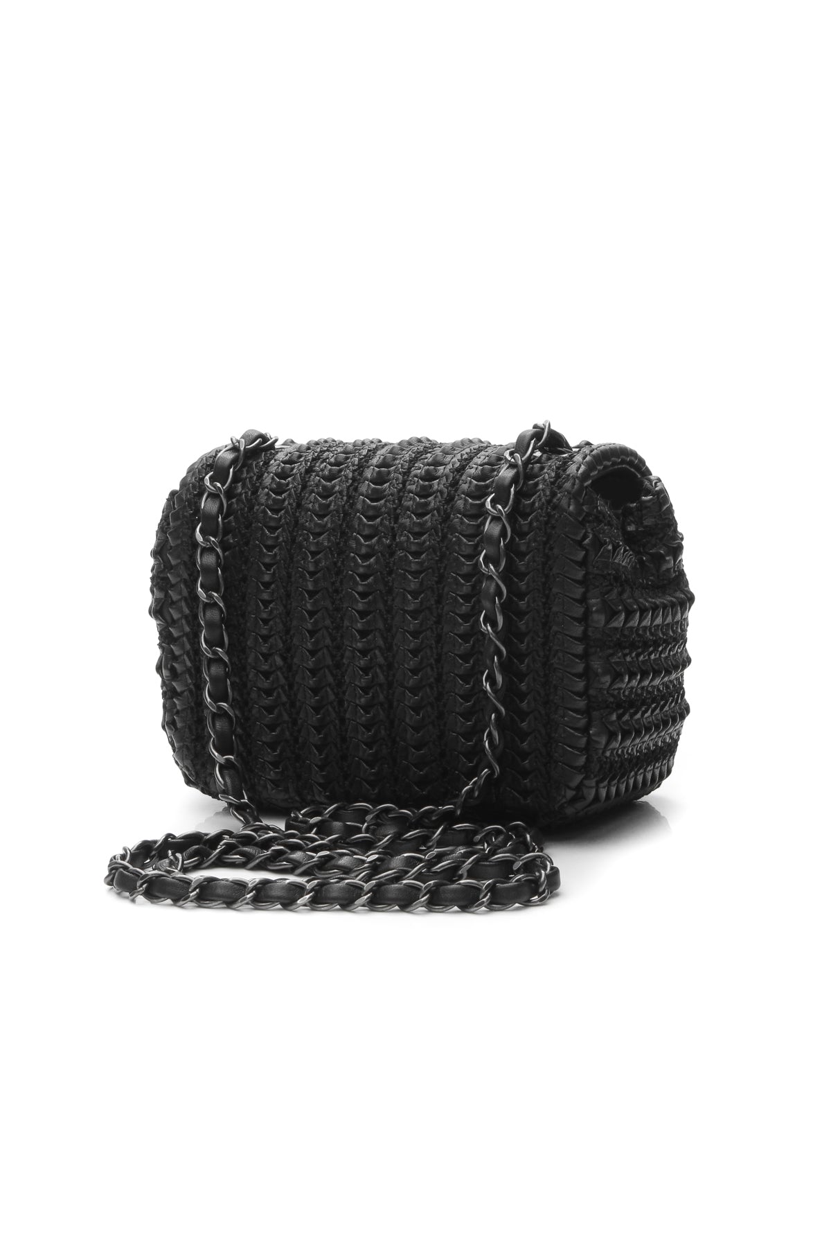 Chanel Crochet Small Flap Bag - Black - photo 3