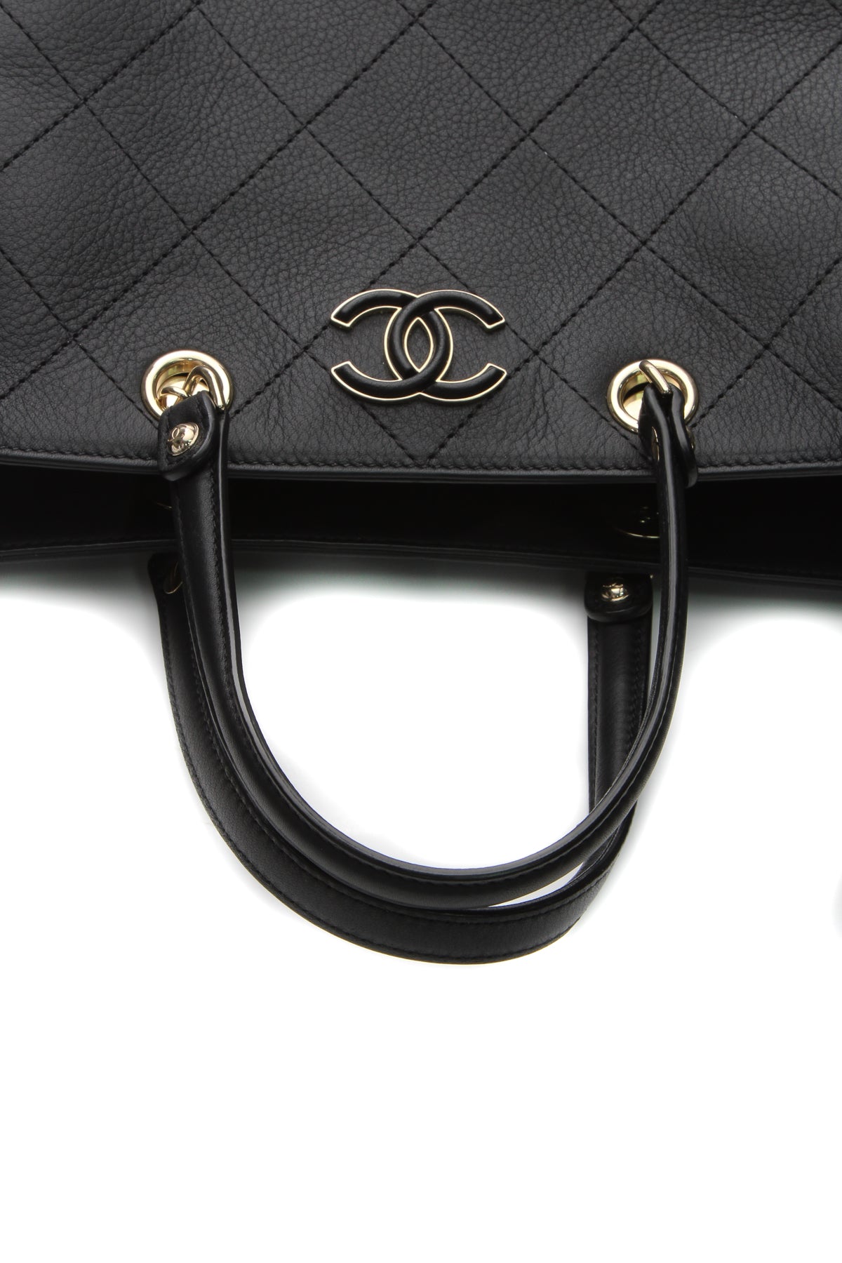 Small Side Chain Shopping Tote Bag - Black - image 5
