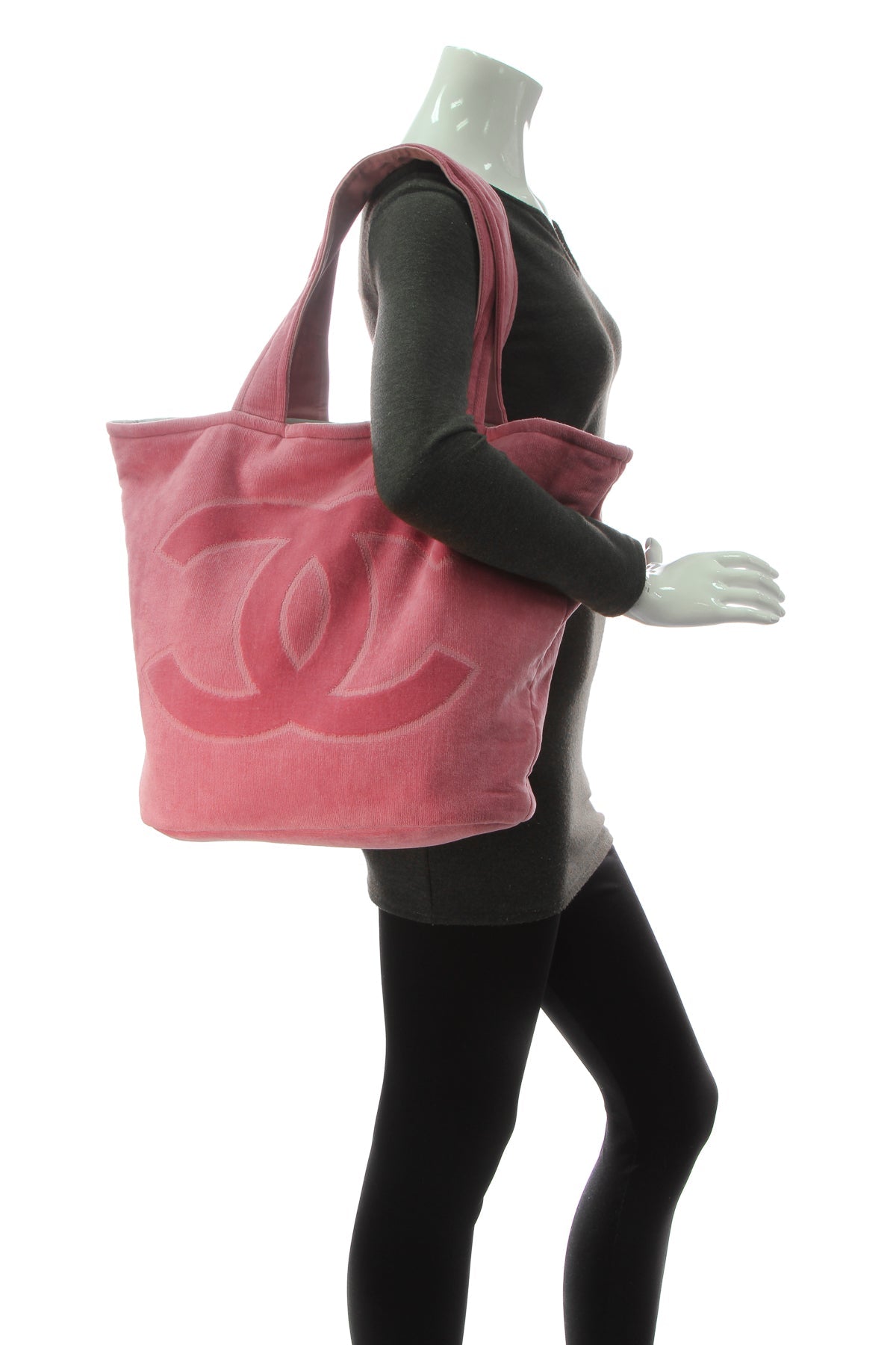 Reversible Beach Towel Tote Bag Set - Pink - image 2