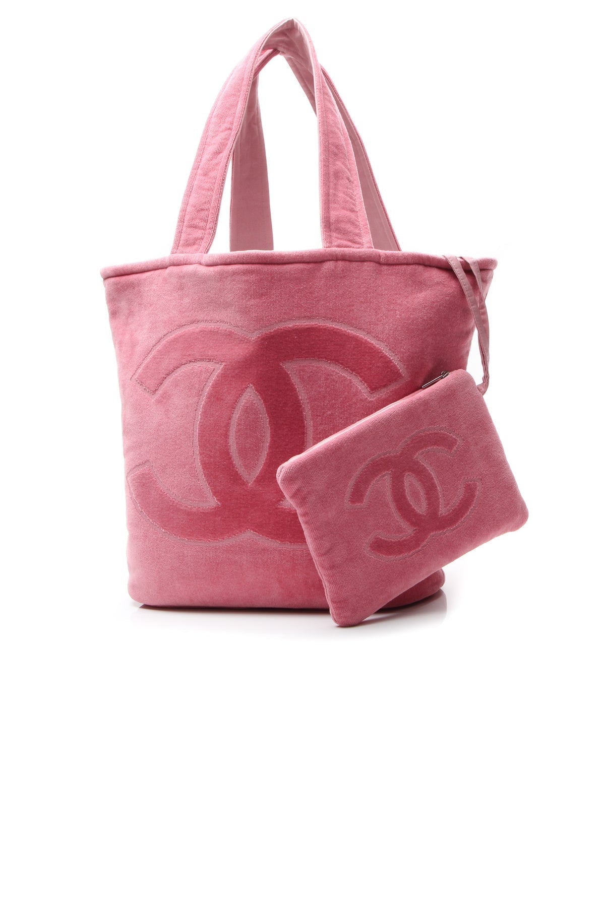 Reversible Beach Towel Tote Bag Set - Pink - image 1
