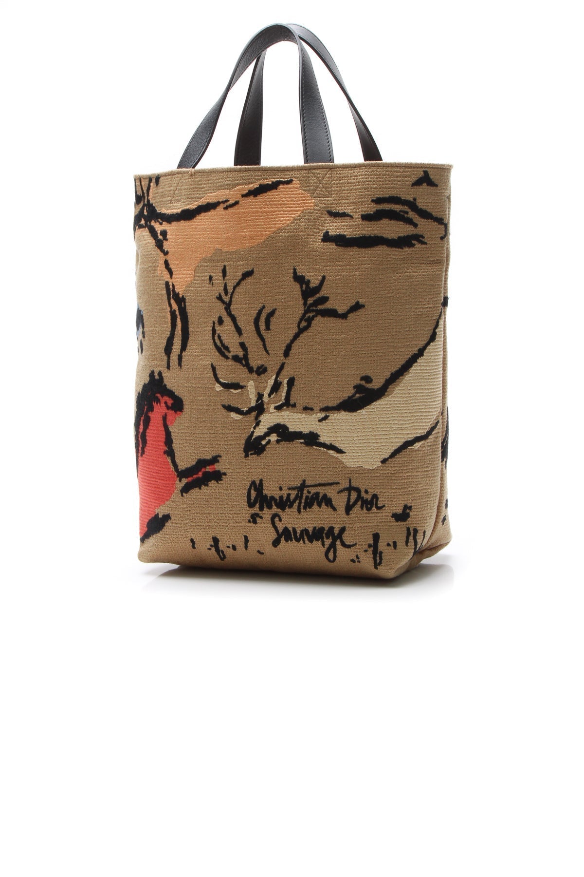 Embroidered Sauvage Tote Bag - Brown - image 1