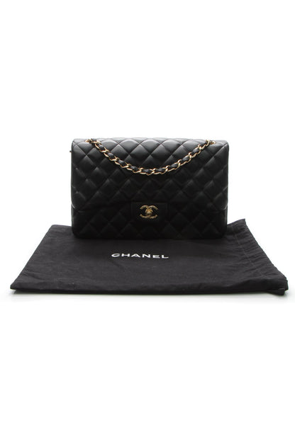 Classic Jumbo Double Flap Bag - Black - image 10