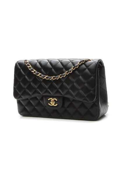 Classic Jumbo Double Flap Bag - Black - image 1