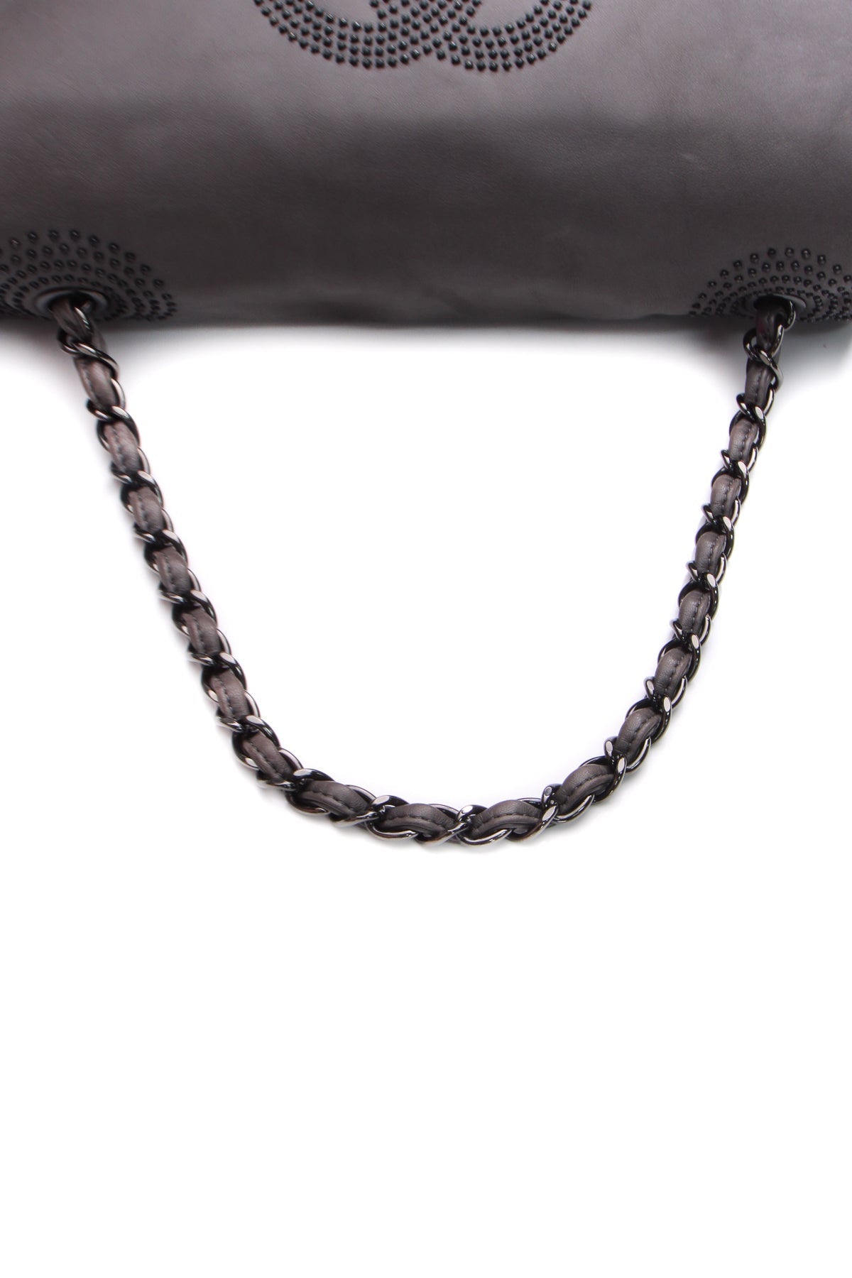 Studded CC Flap Bag - Gray - image 5