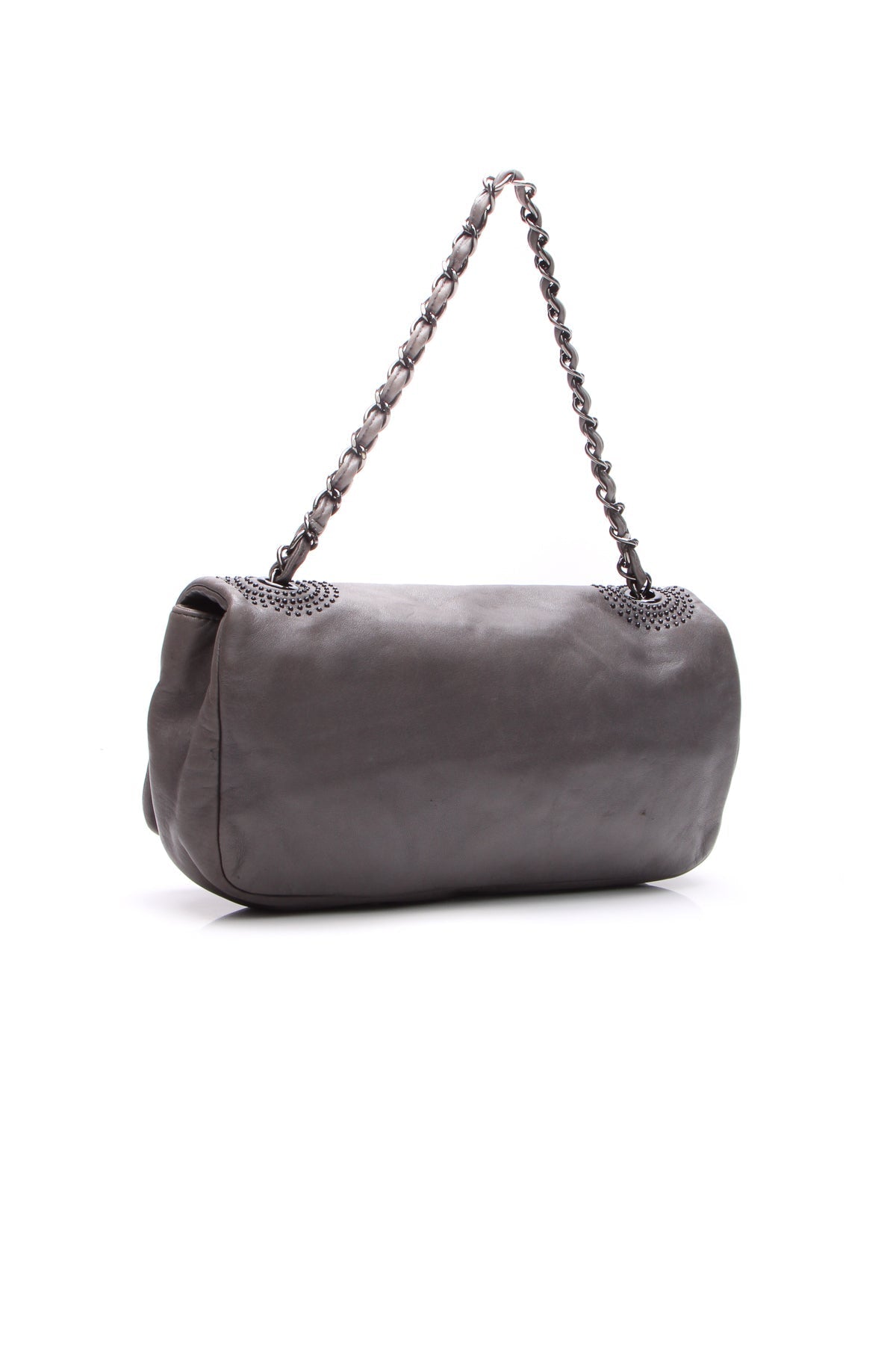 Studded CC Flap Bag - Gray - image 3