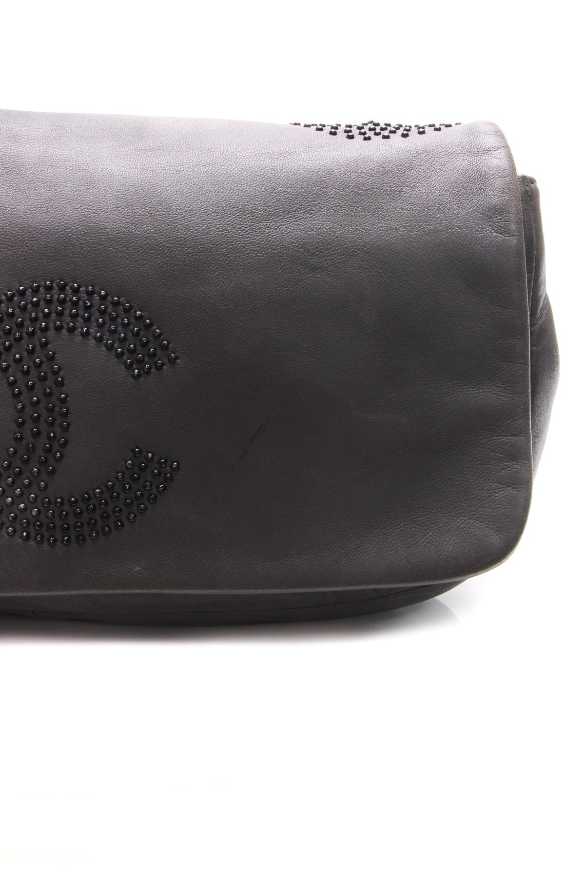 Studded CC Flap Bag - Gray - image 8