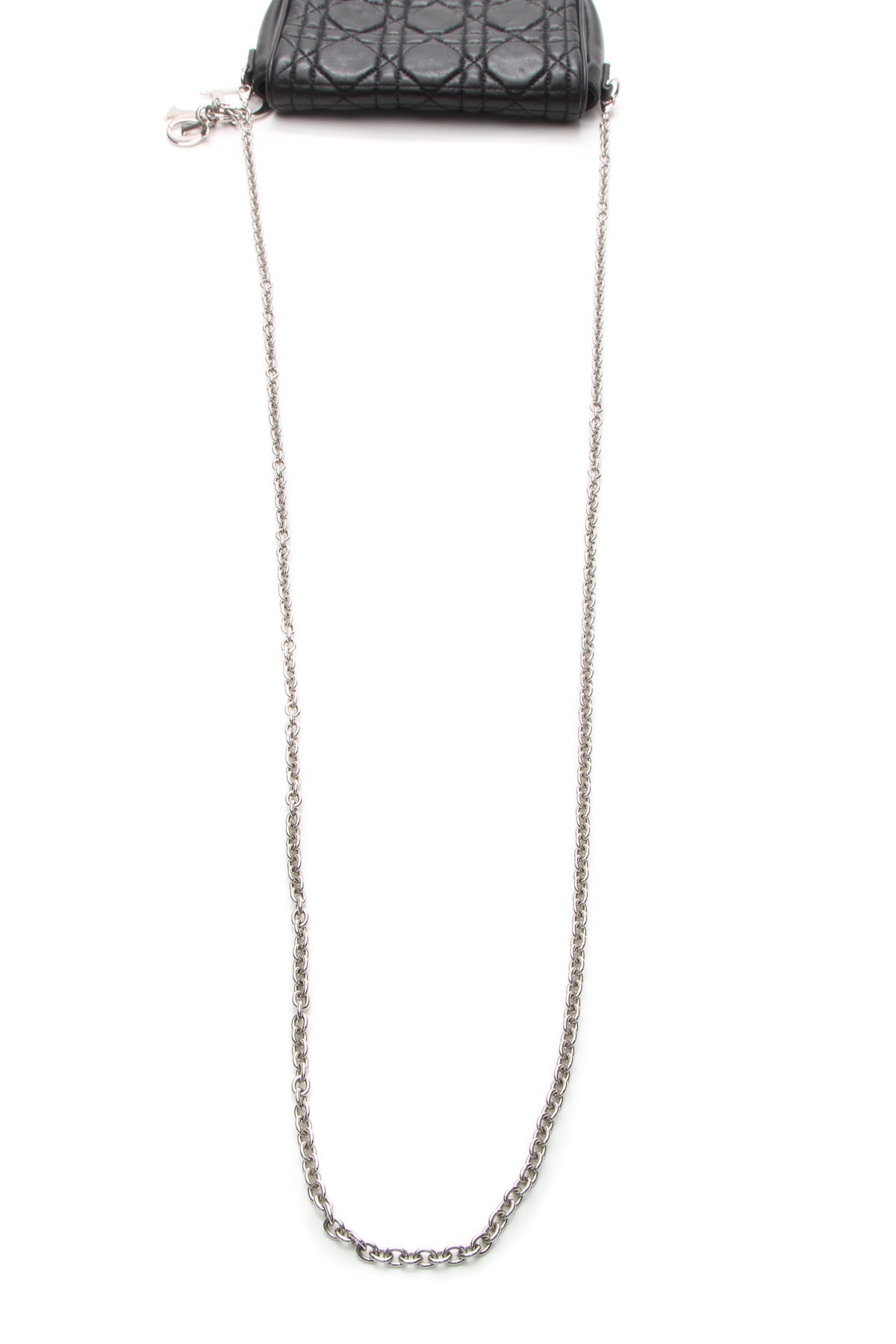 Cannage Mini Flap Chain Bag - Black - image 5