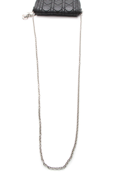 Cannage Mini Flap Chain Bag - Black - image 5