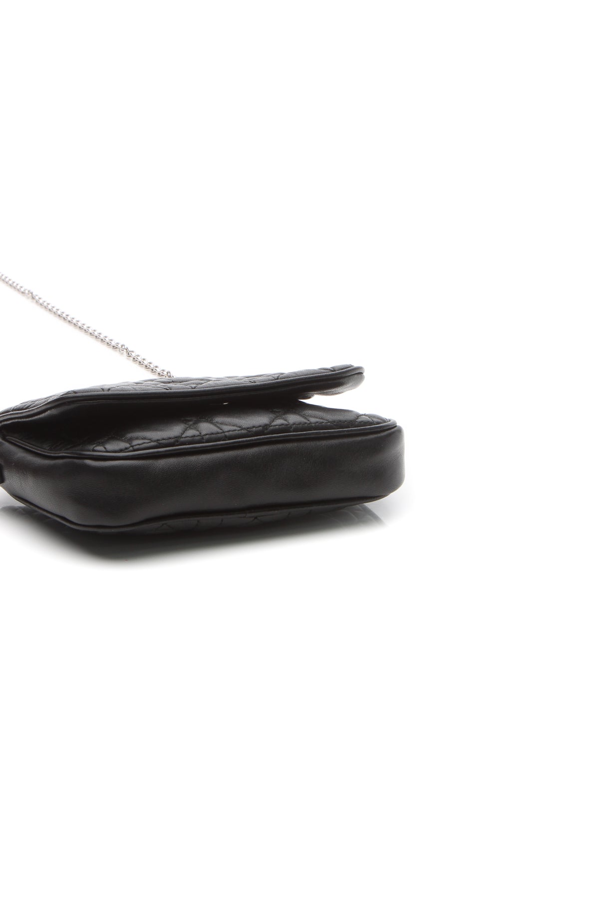 Cannage Mini Flap Chain Bag - Black - image 4