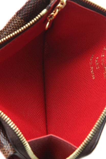 Recto Verso Card Holder - Damier Ebene/Red - image 6