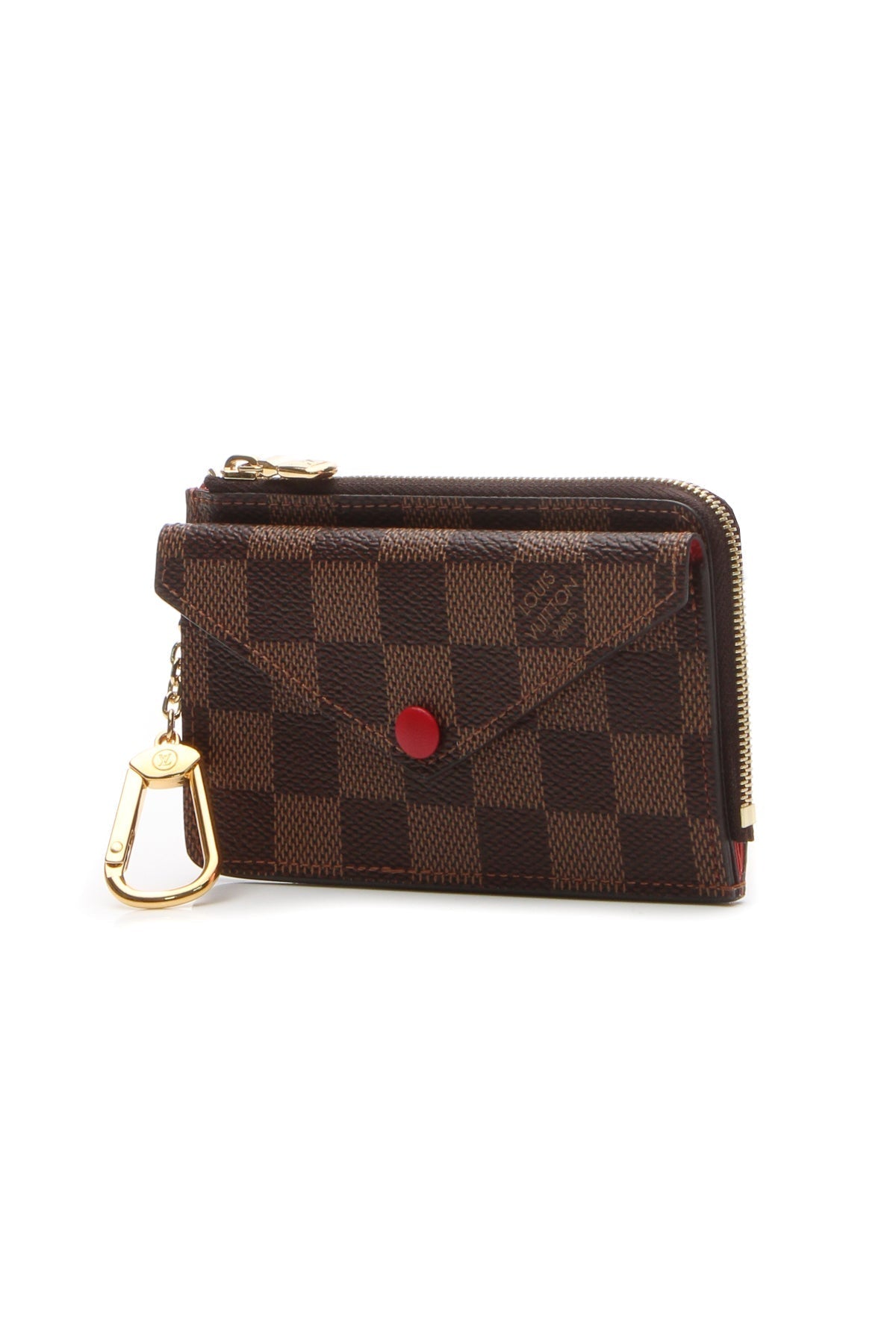 Recto Verso Card Holder - Damier Ebene/Red - image 1